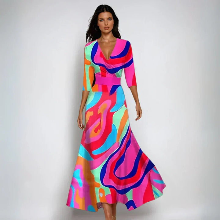 Emily - Stylish Floral Tie Dress