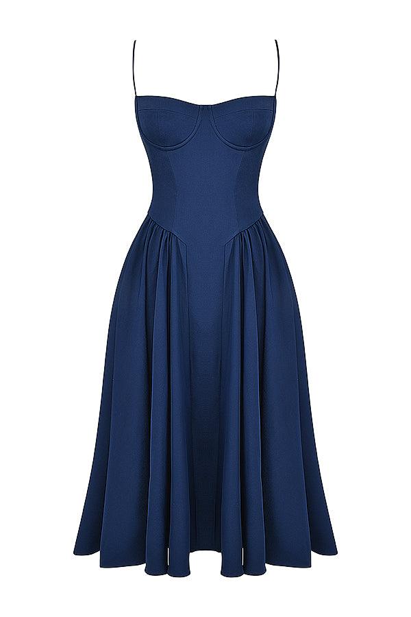 VALENTE® | Twill Corset Midi Dress