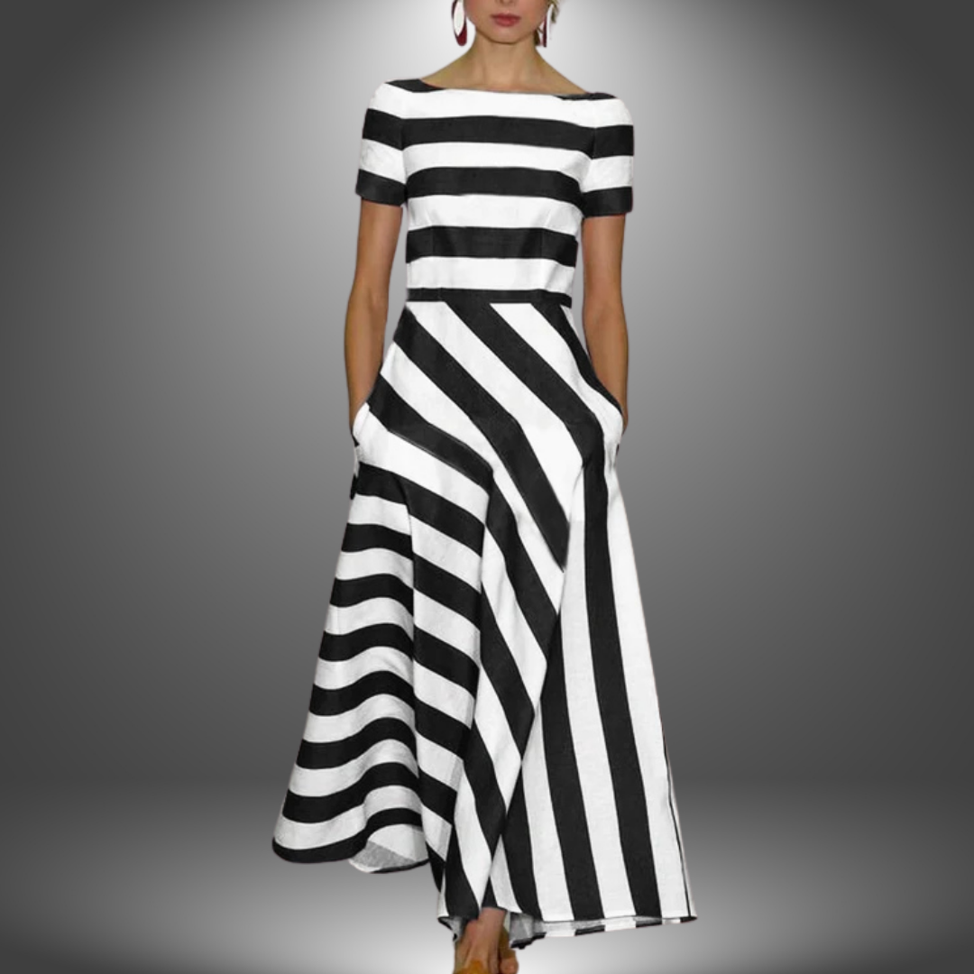 Natalia - Handmade Long Striped Dress