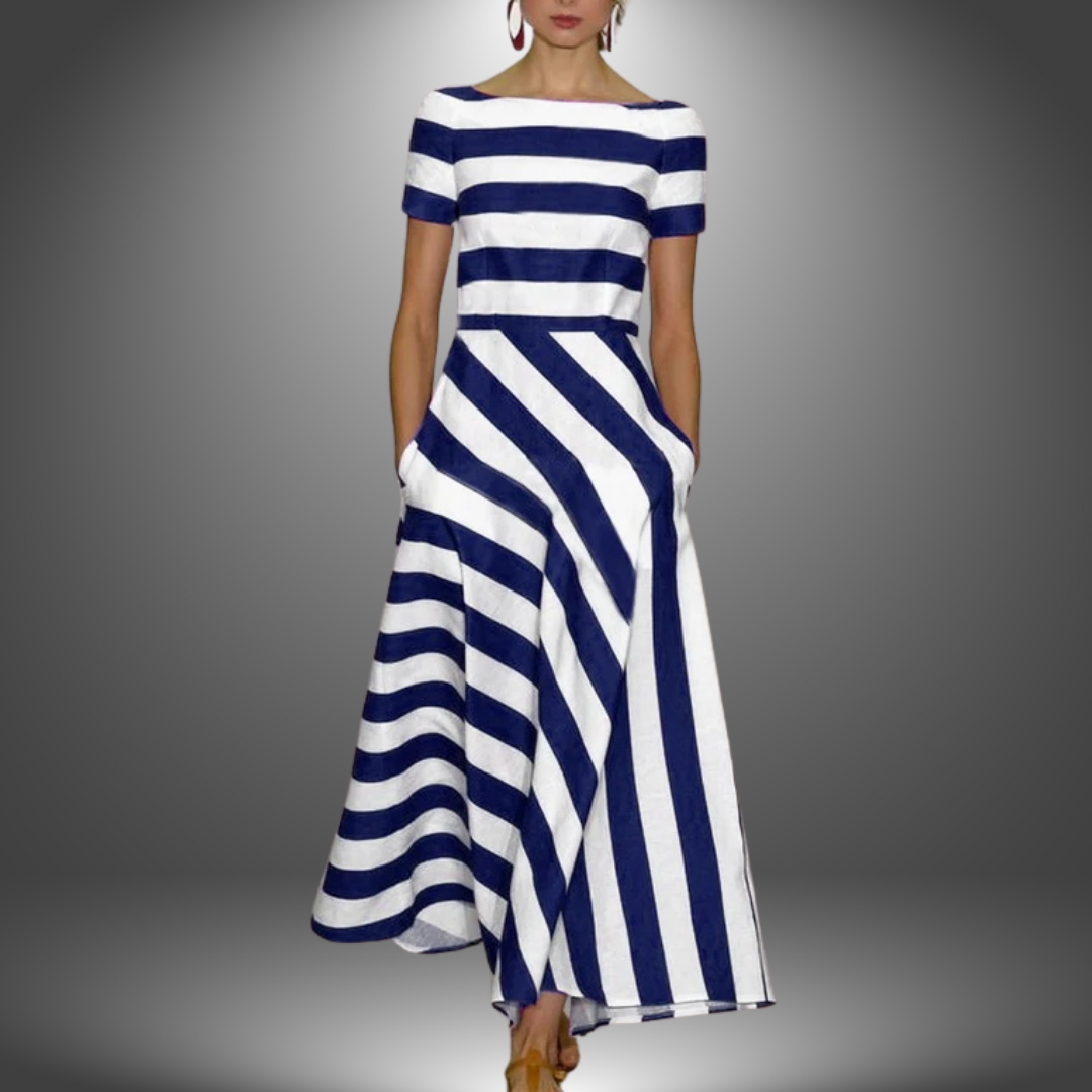 Natalia - Handmade Long Striped Dress