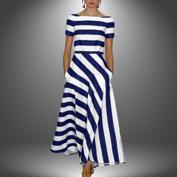 Natalia - Handmade Long Striped Dress
