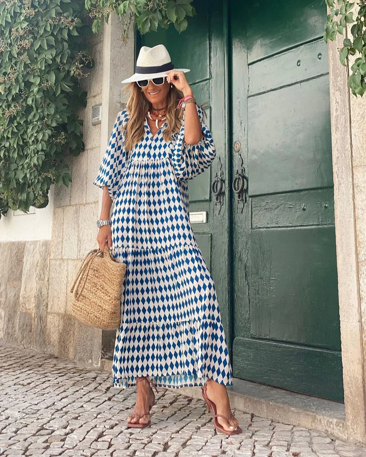 Elin - Boho Cotton Maxi Dress