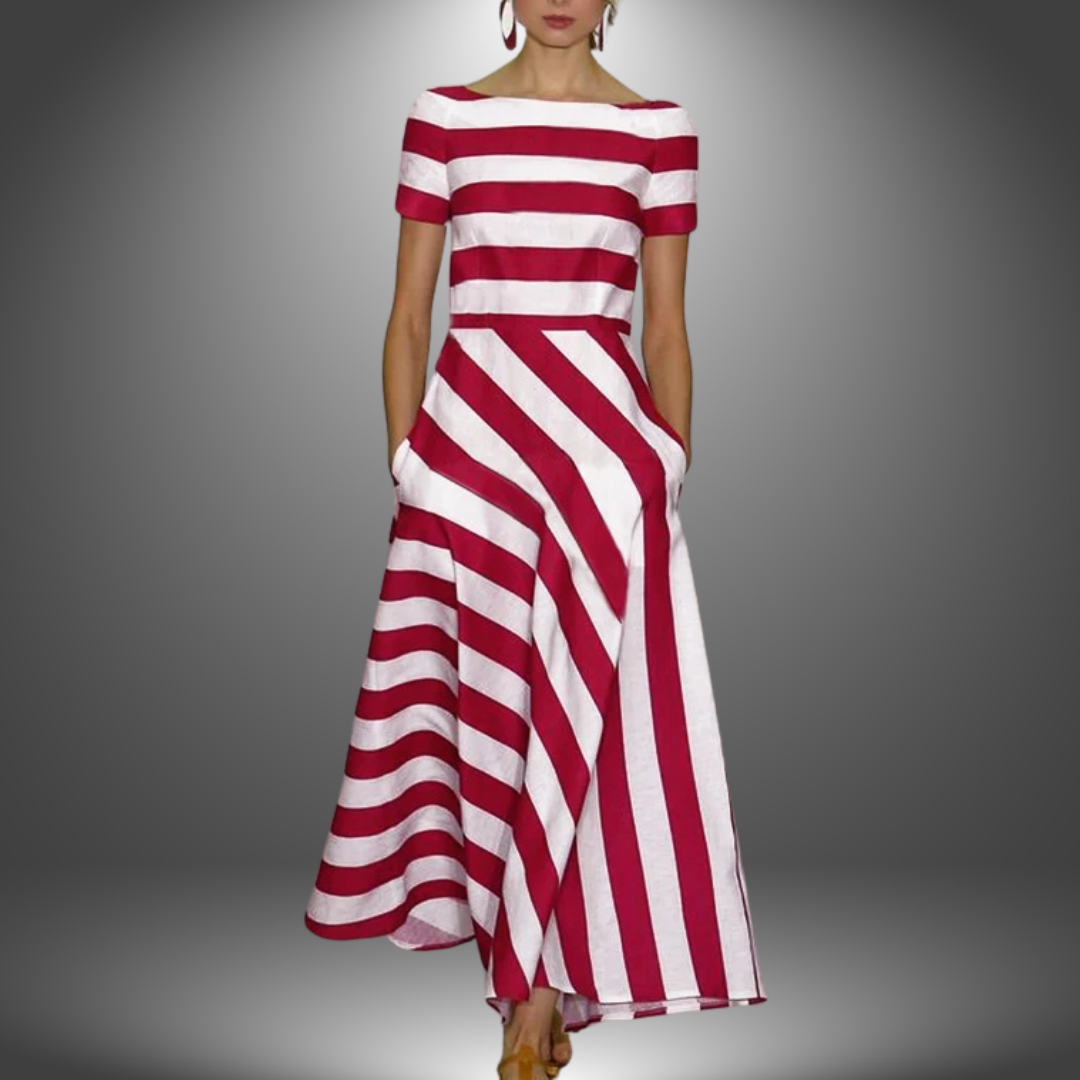 Natalia - Handmade Long Striped Dress