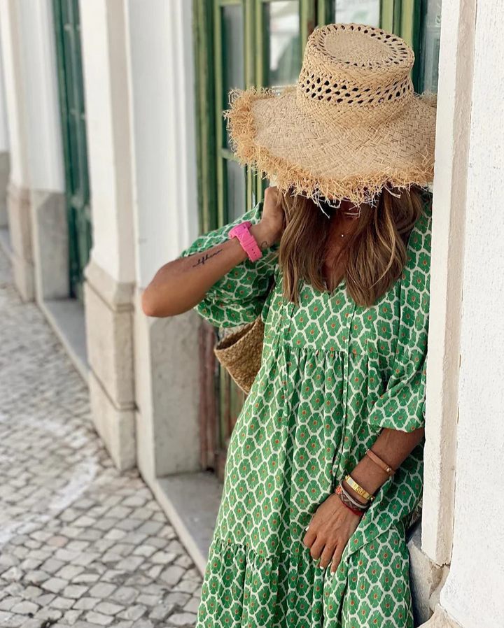 Elin - Boho Cotton Maxi Dress