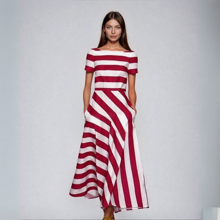 Natalia - Handmade Long Striped Dress