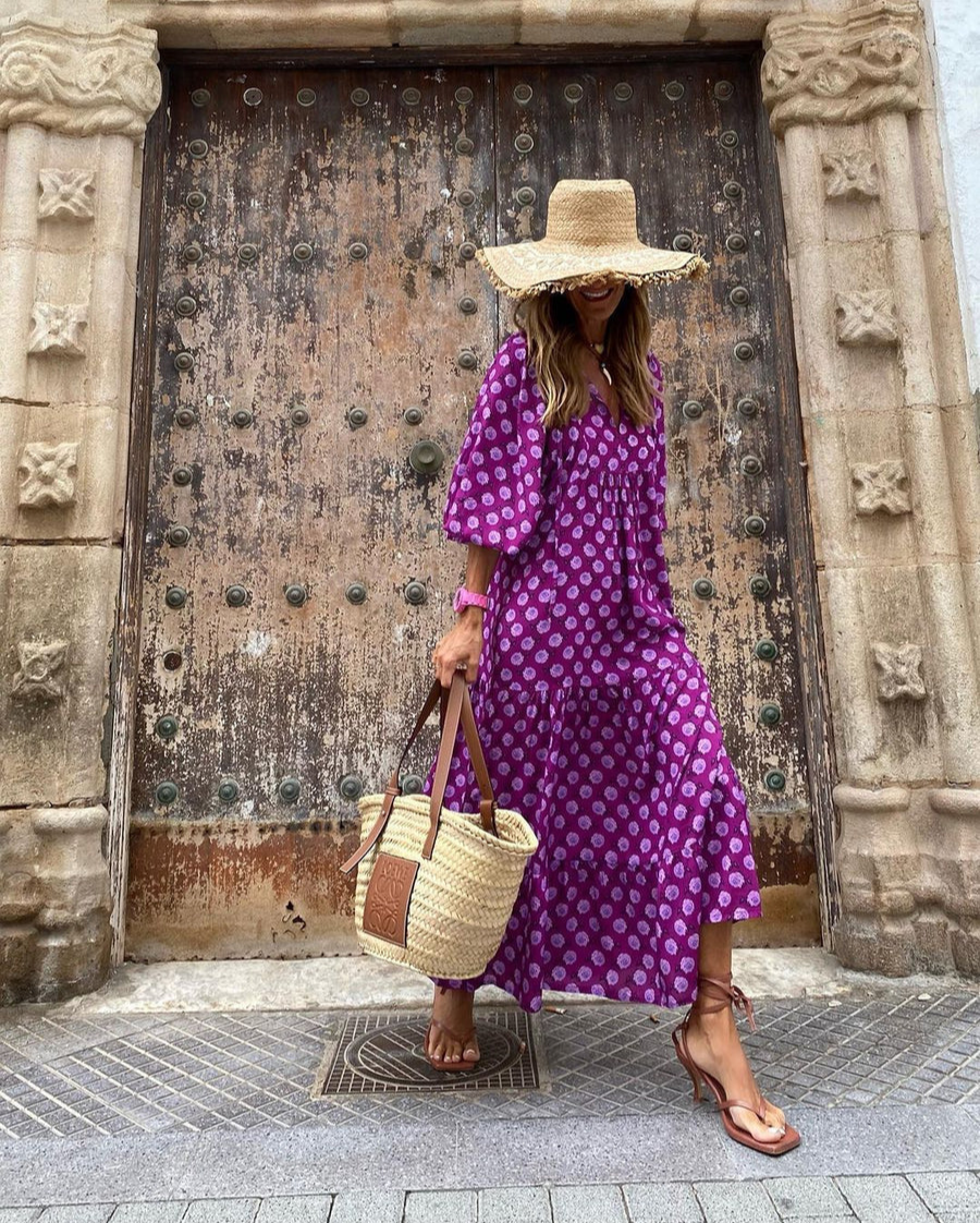 Elin - Boho Cotton Maxi Dress