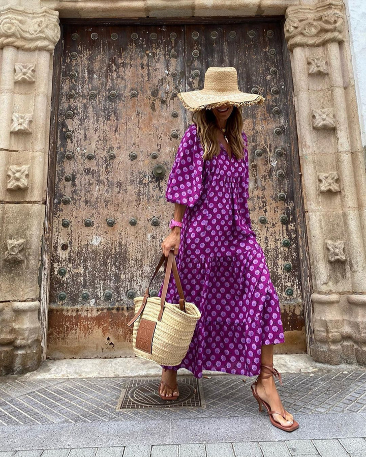 Elin - Boho Cotton Maxi Dress