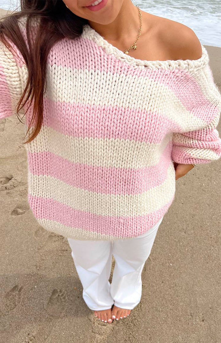 Delvey | Striped Chunky Knit Sweater