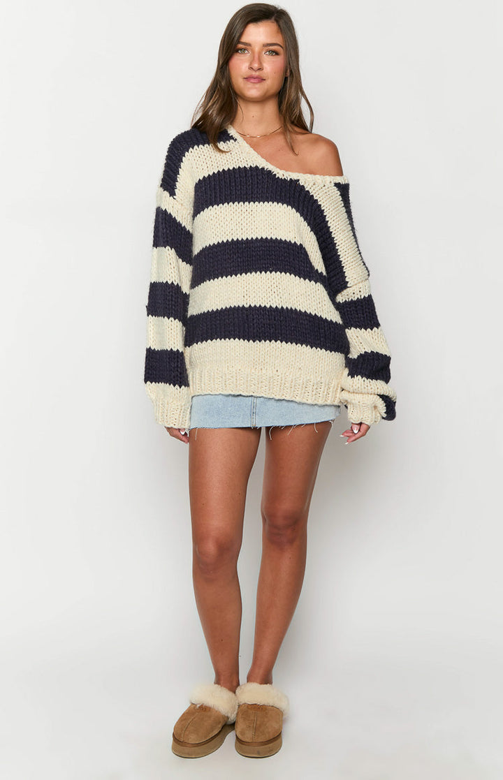 Delvey | Striped Chunky Knit Sweater