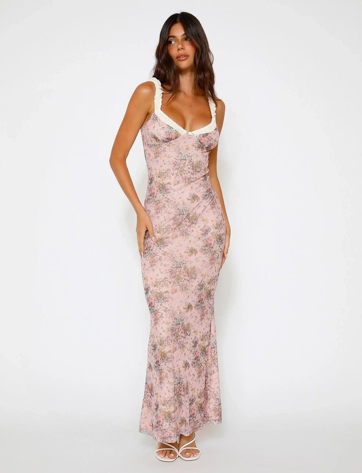 VALENTE® | Pink Camouflage Floral Dress