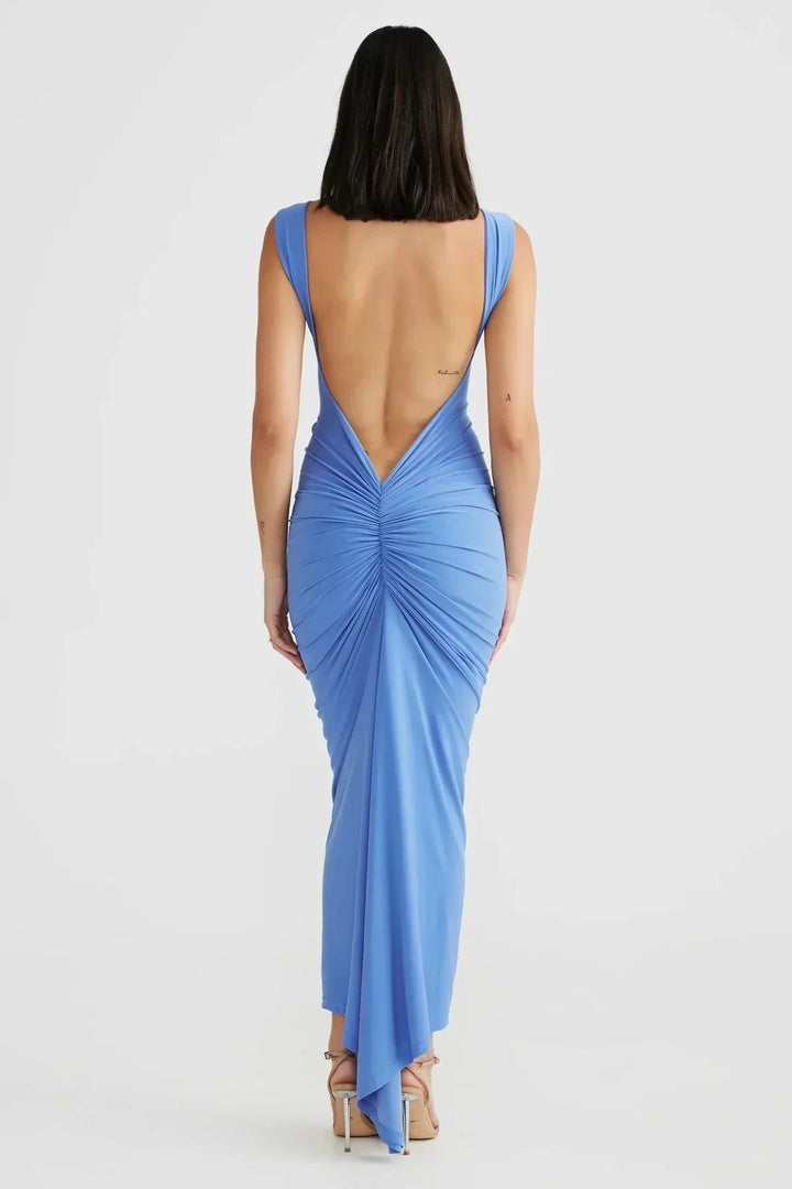 VALENTE® | Backless Long Pleated Dress