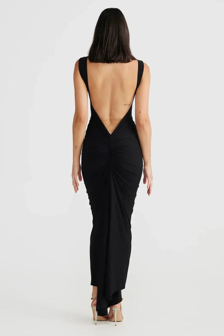 VALENTE® | Backless Long Pleated Dress