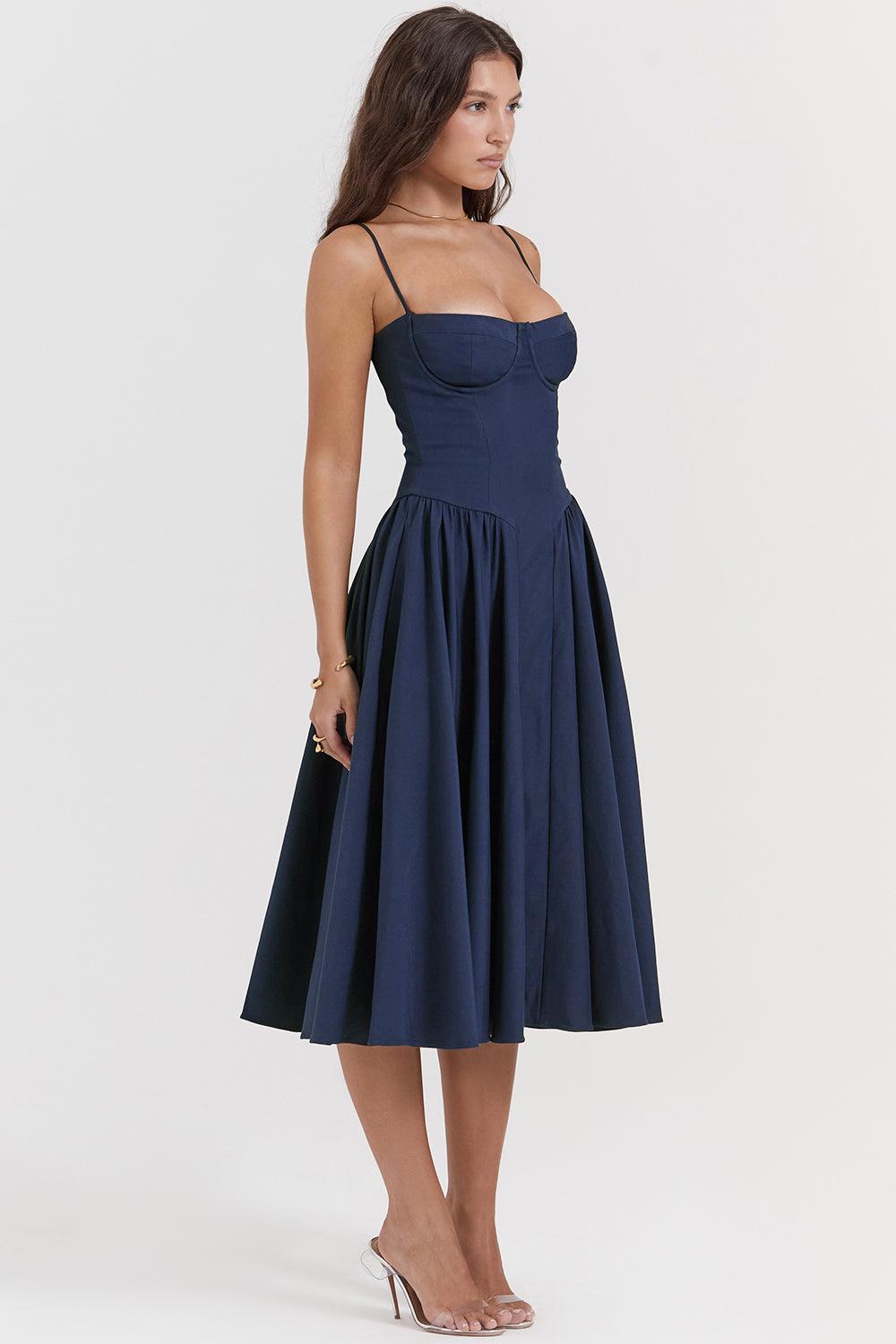 VALENTE® | Twill Corset Midi Dress