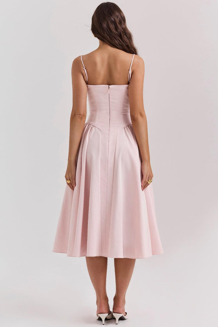VALENTE® | Twill Corset Midi Dress
