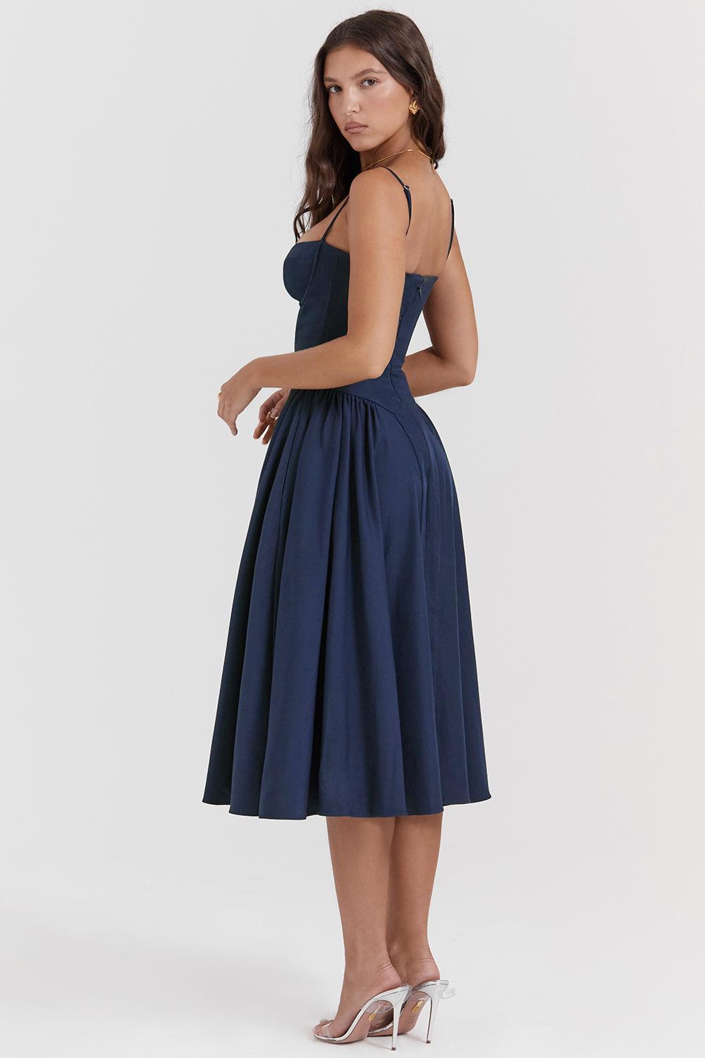 VALENTE® | Twill Corset Midi Dress