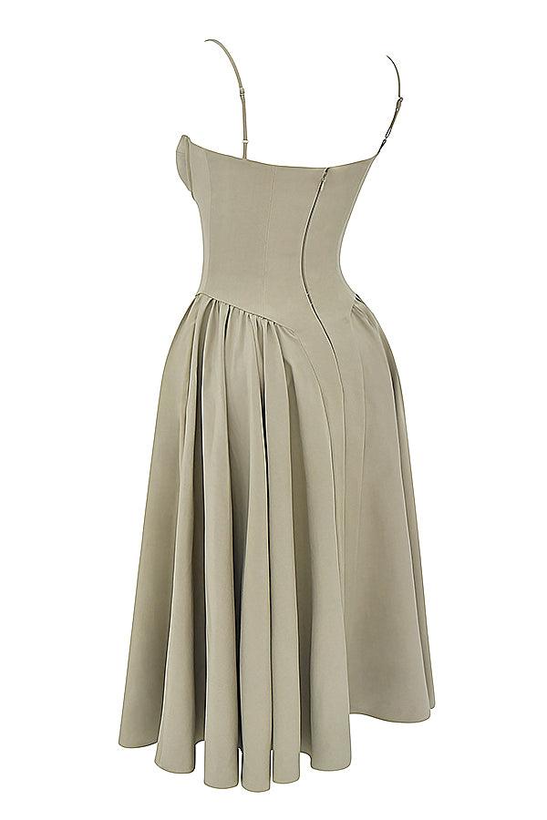 VALENTE® | Twill Corset Midi Dress
