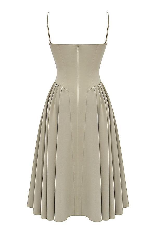 VALENTE® | Twill Corset Midi Dress