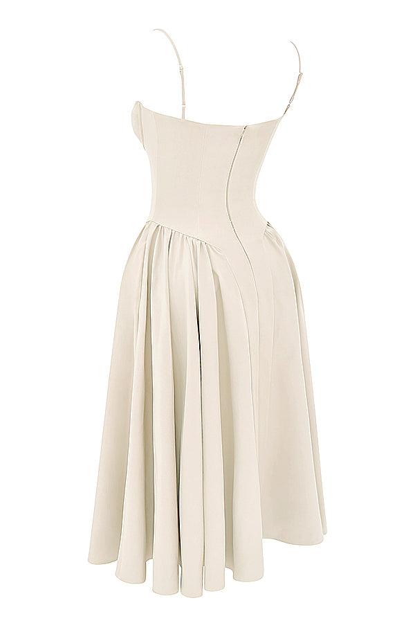 VALENTE® | Twill Corset Midi Dress