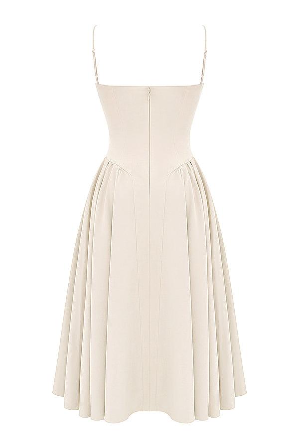 VALENTE® | Twill Corset Midi Dress