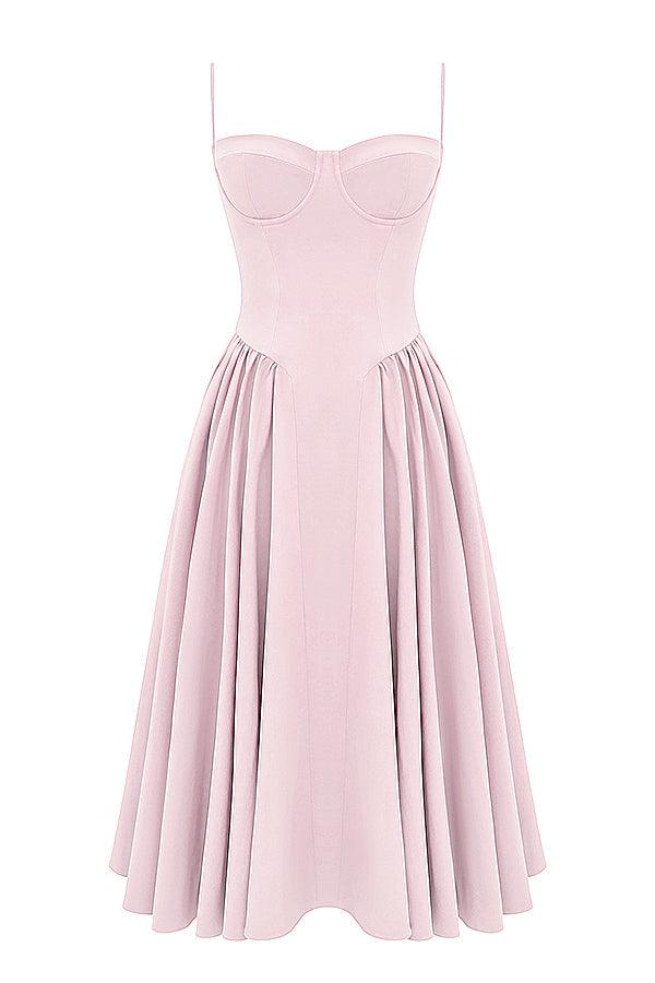 VALENTE® | Twill Corset Midi Dress